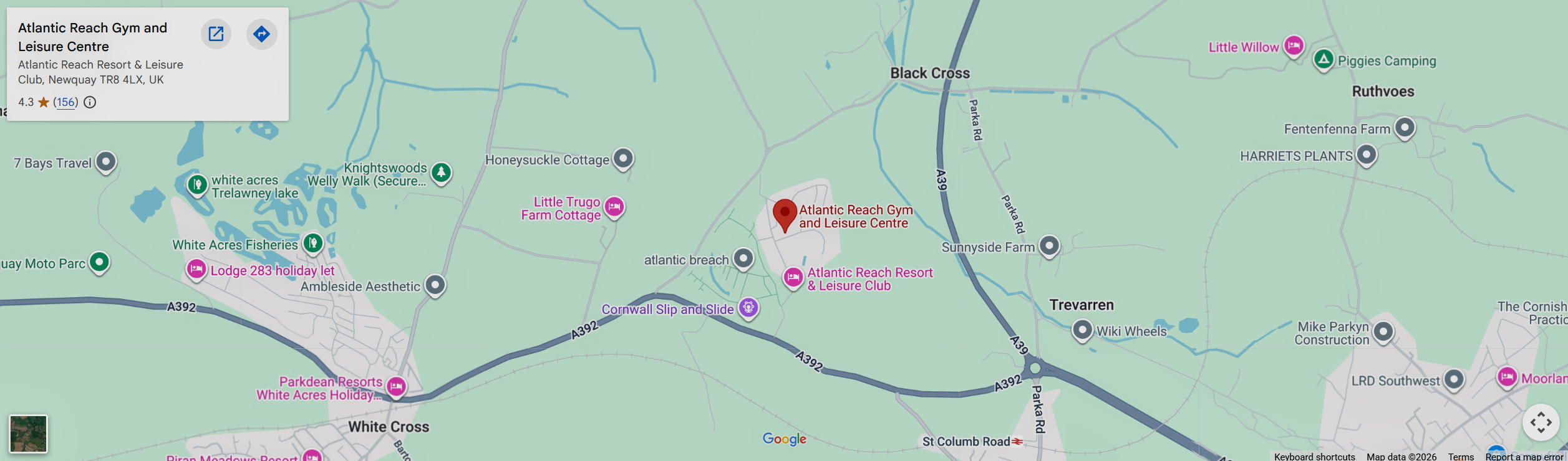 Cornwall Slip and Slide location map - Click to open in Google Maps
